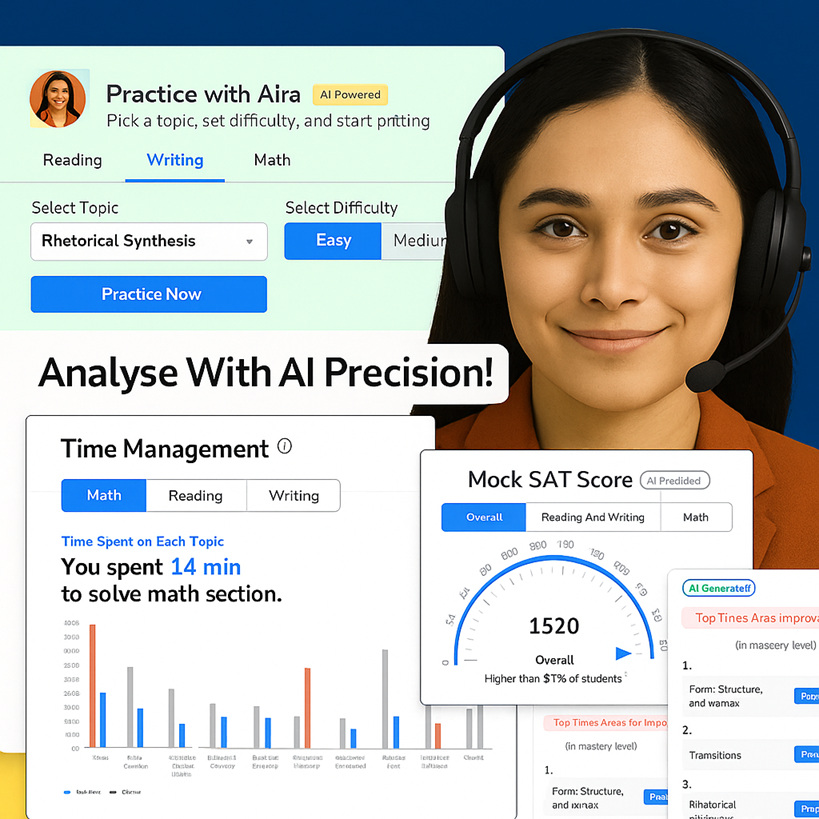 scholar sphere self-paced AI sat test prep plus 24 hours support with AIRA -your AI tutor